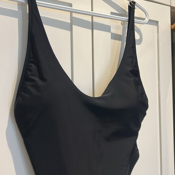 RELLECIGA Black High Cut Low Back One Piece Thong Swimsuit for Women - Picture 3 of 14